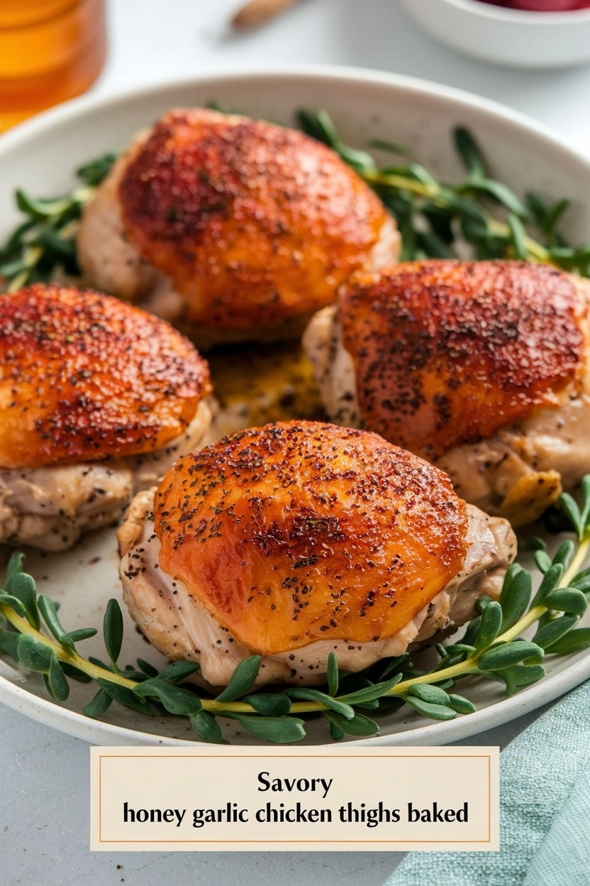 honey garlic chicken thighs baked