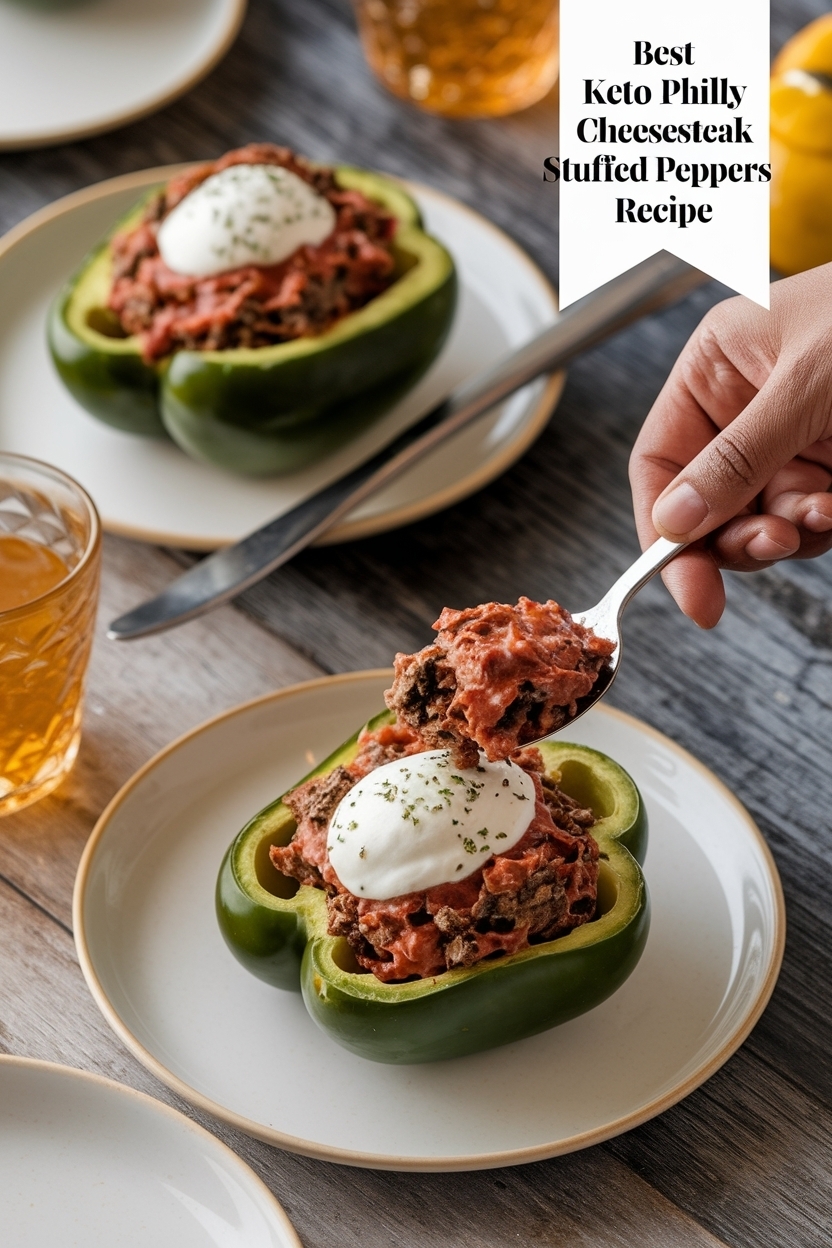 keto philly cheesesteak stuffed peppers recipe