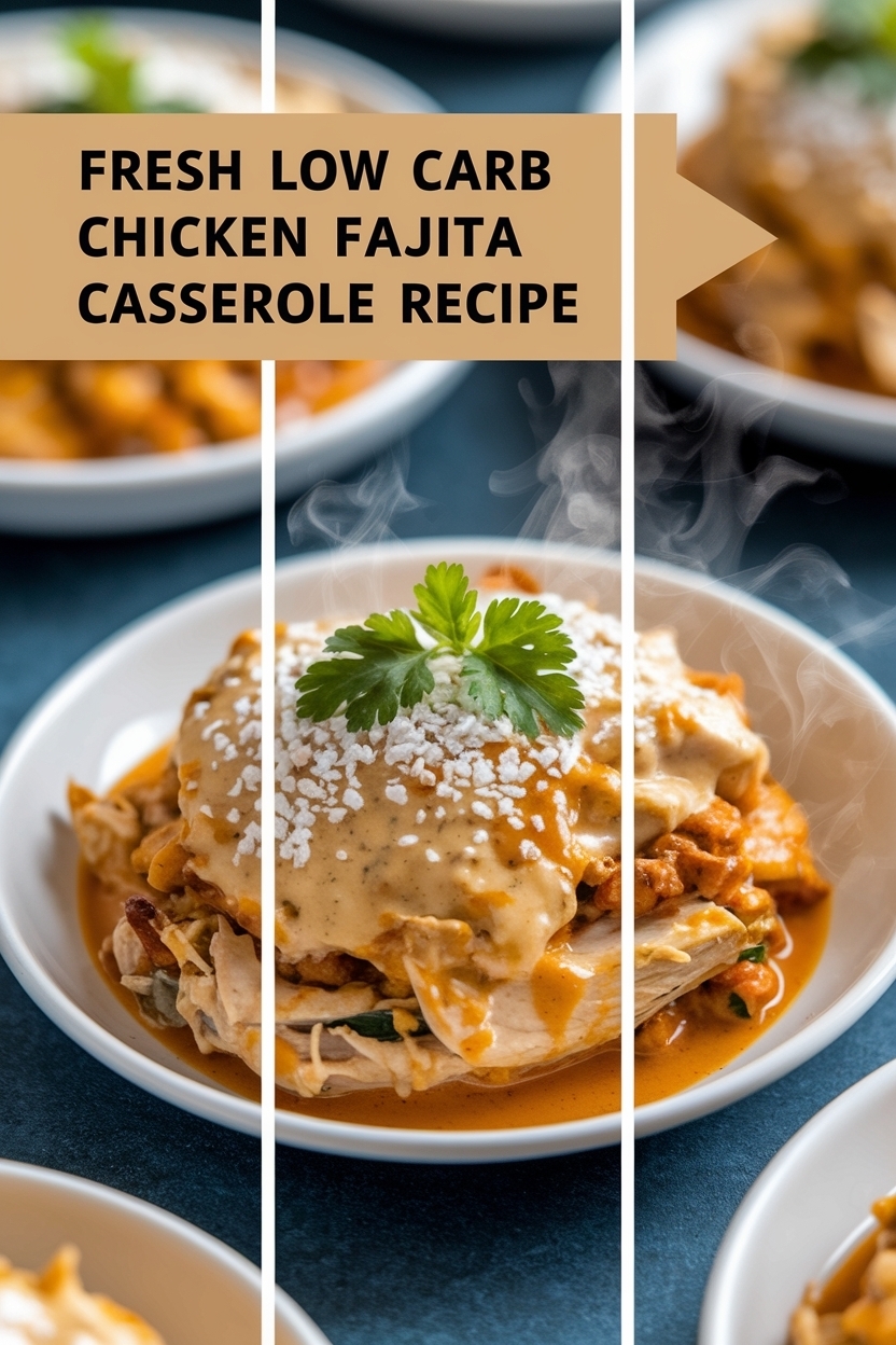 low carb chicken fajita casserole recipe