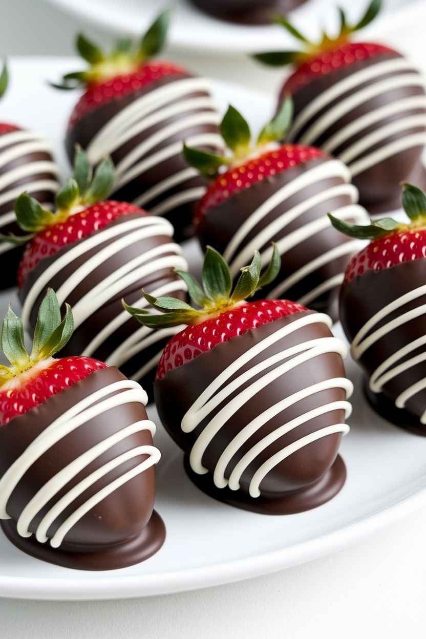 chocolate covered strawberries drizzle designs