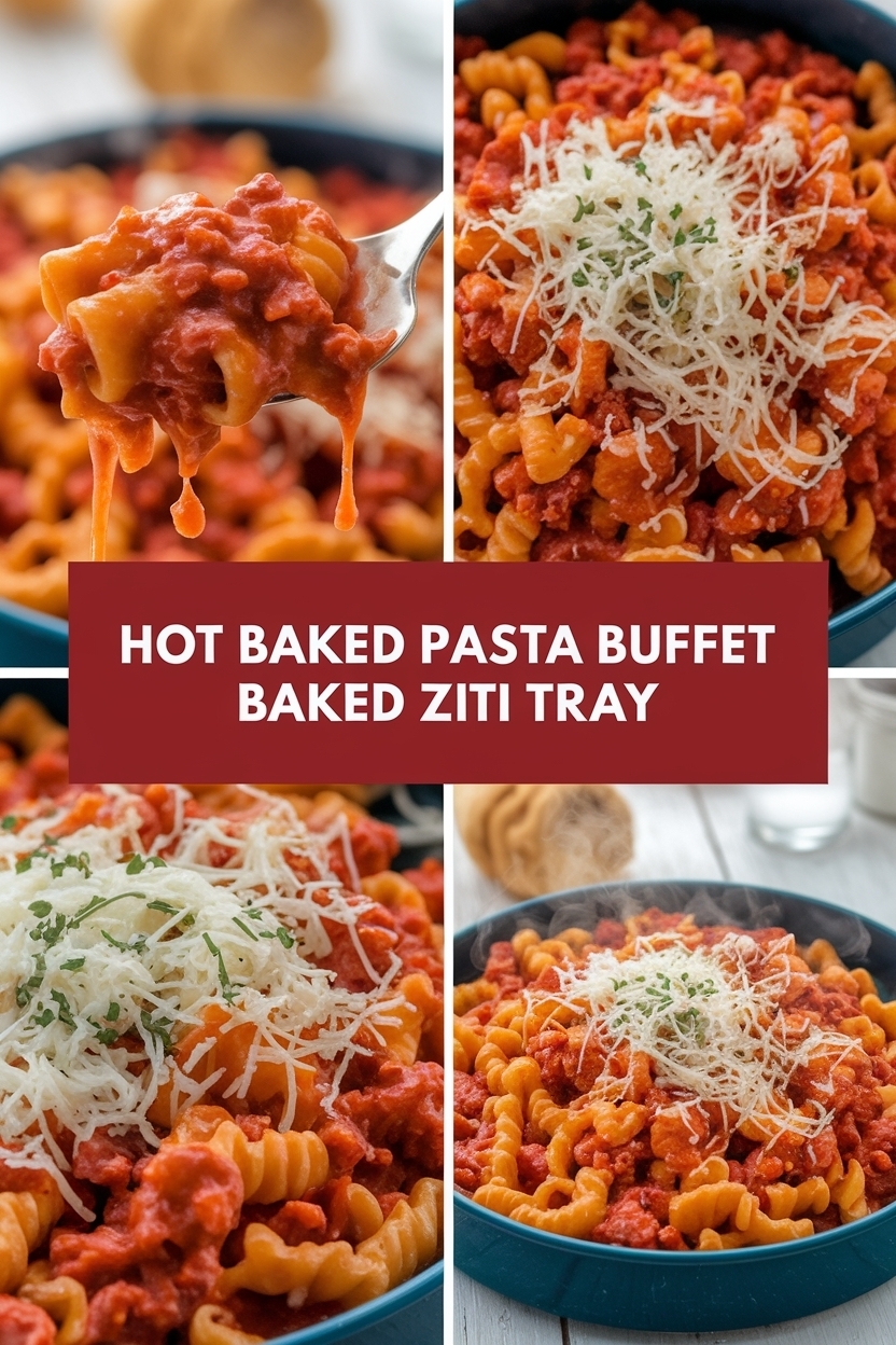 baked pasta buffet baked ziti tray
