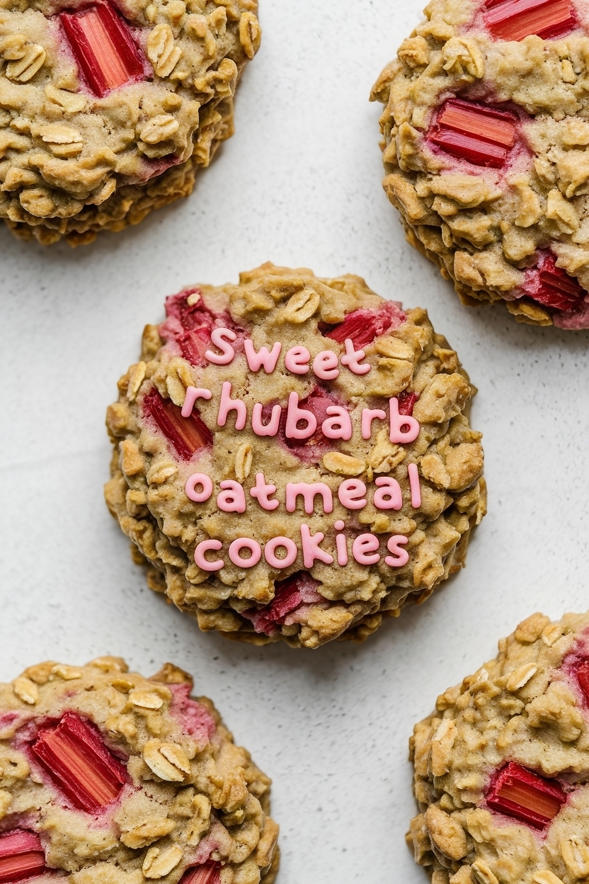 rhubarb oatmeal cookies