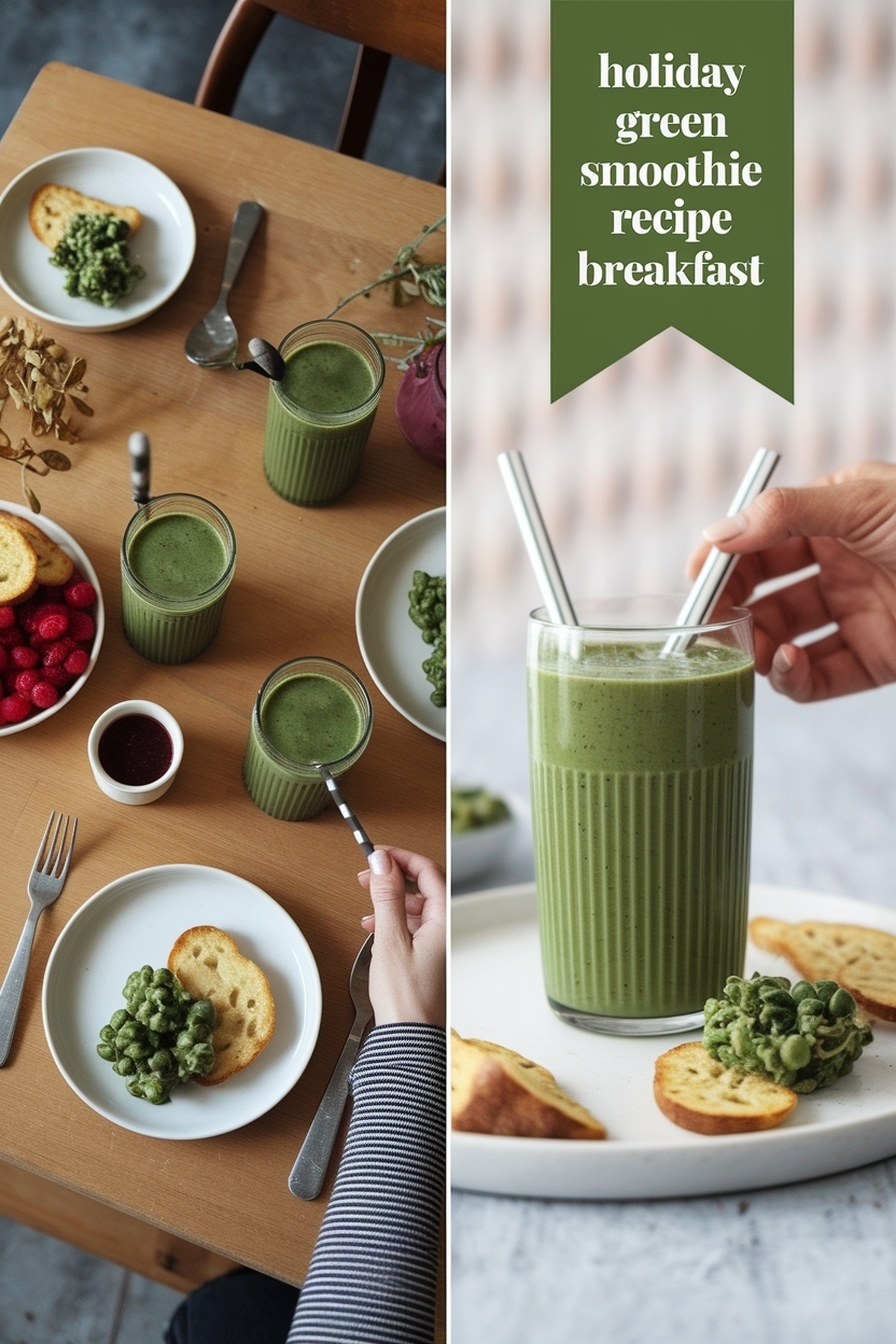 green smoothie recipe healthy breakfast - Extra Photo