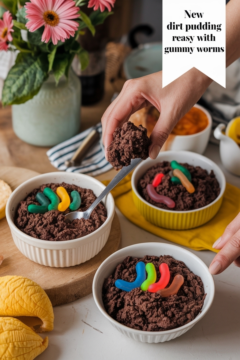 dirt pudding recipe easy with gummy worms