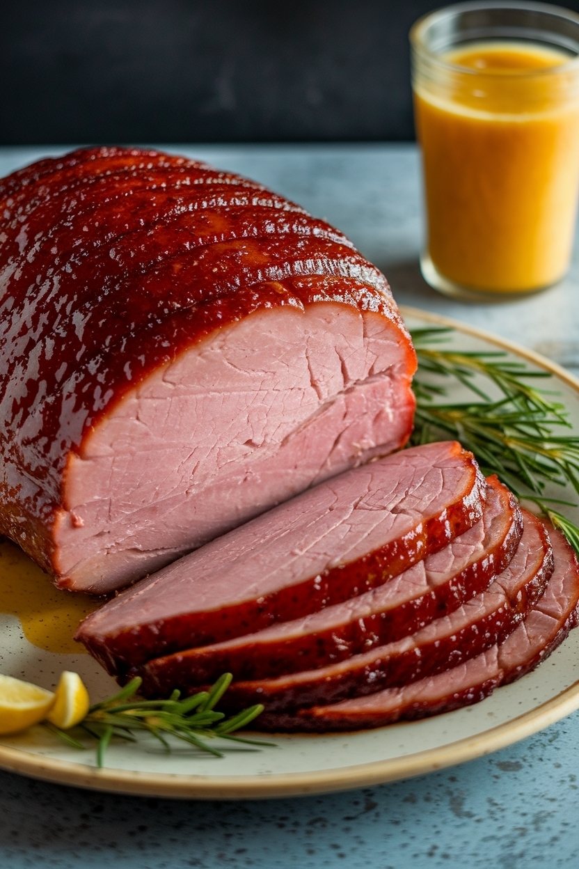 brown sugar dijon ham glaze with maple