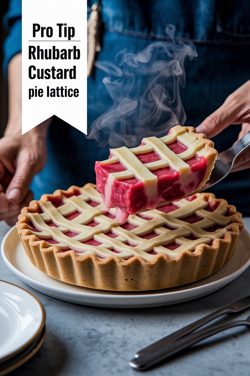 rhubarb custard pie lattice