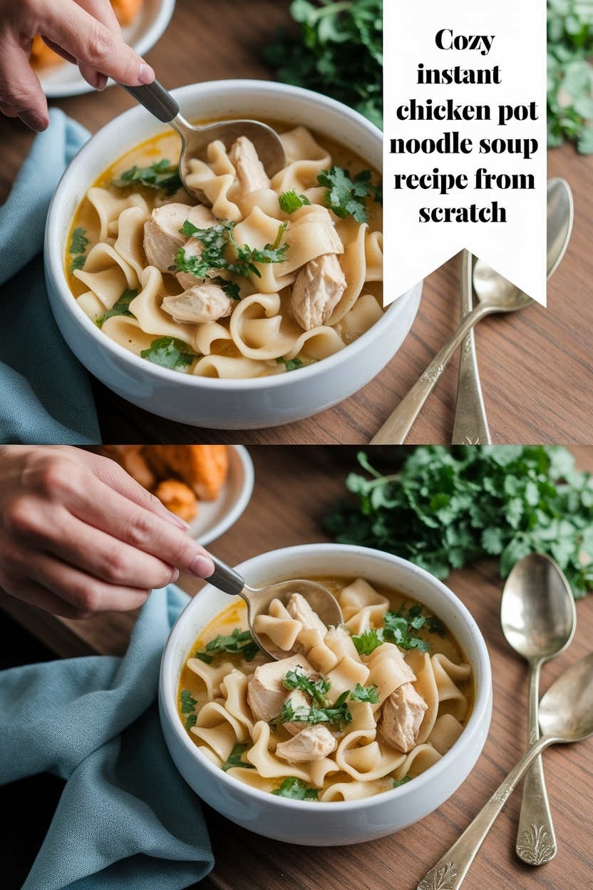 instant pot chicken noodle soup recipe from scratch
