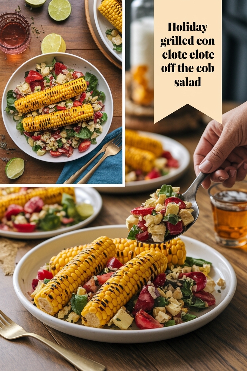 grilled corn elote off the cob salad