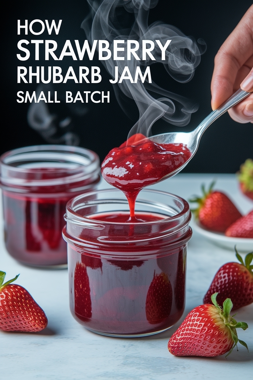 strawberry rhubarb jam small batch