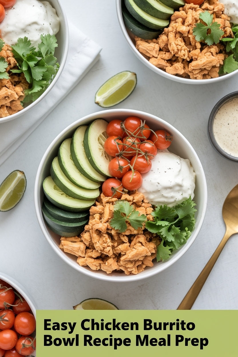 chicken burrito bowl recipe meal prep