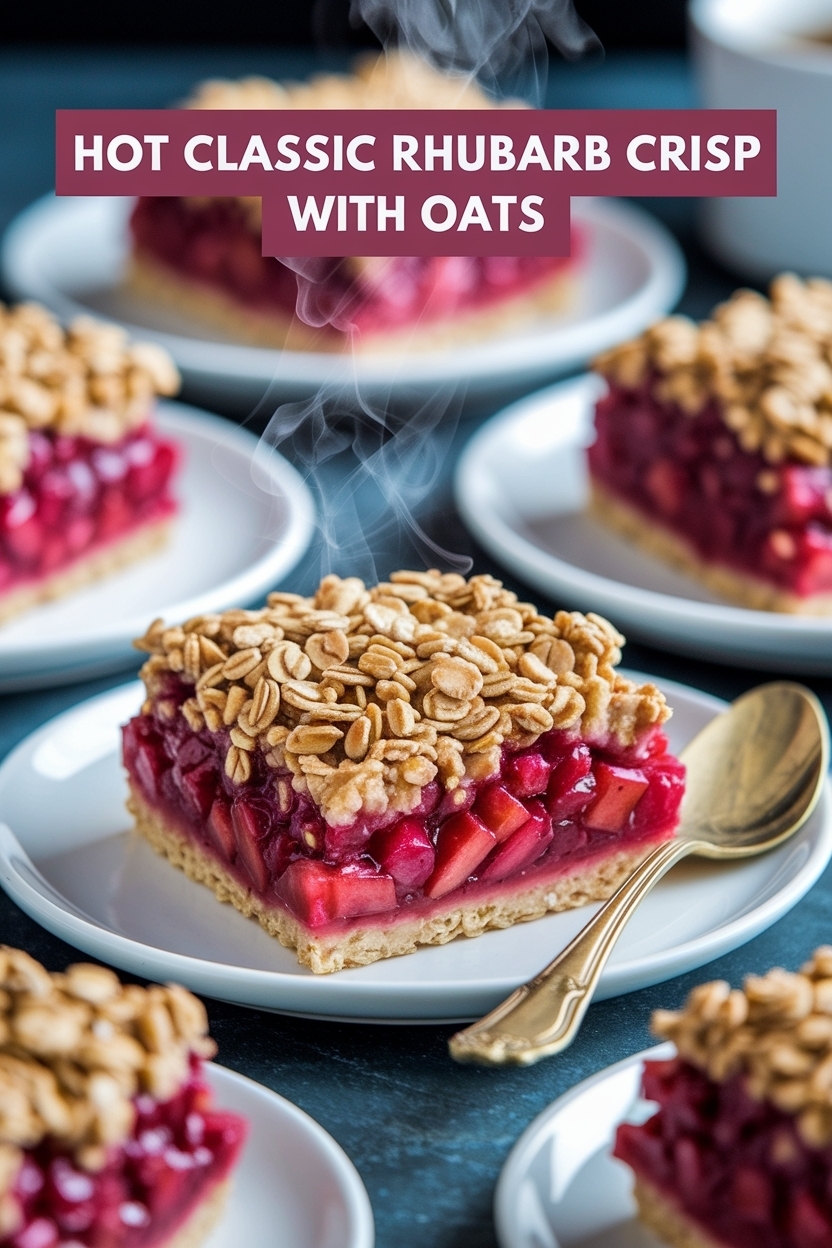 classic rhubarb crisp with oats