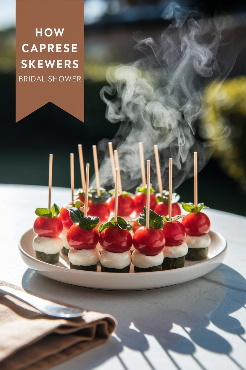 caprese skewers balsamic bridal shower