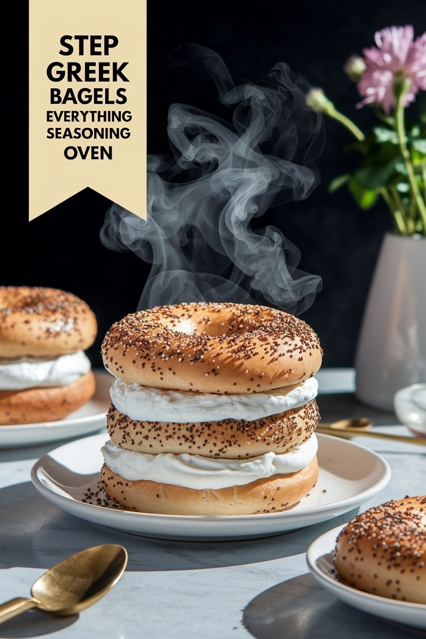 greek yogurt bagels everything seasoning oven