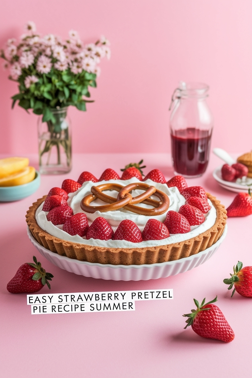 strawberry pretzel pie recipe summer