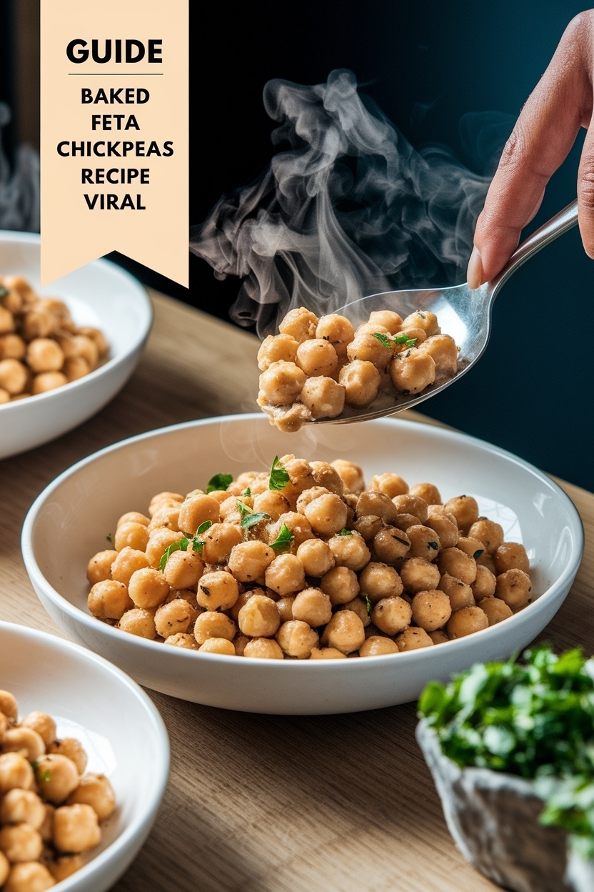 baked feta chickpeas recipe viral