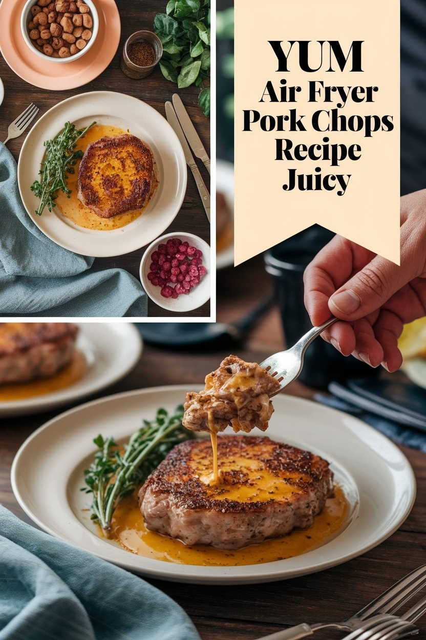 air fryer pork chops recipe juicy