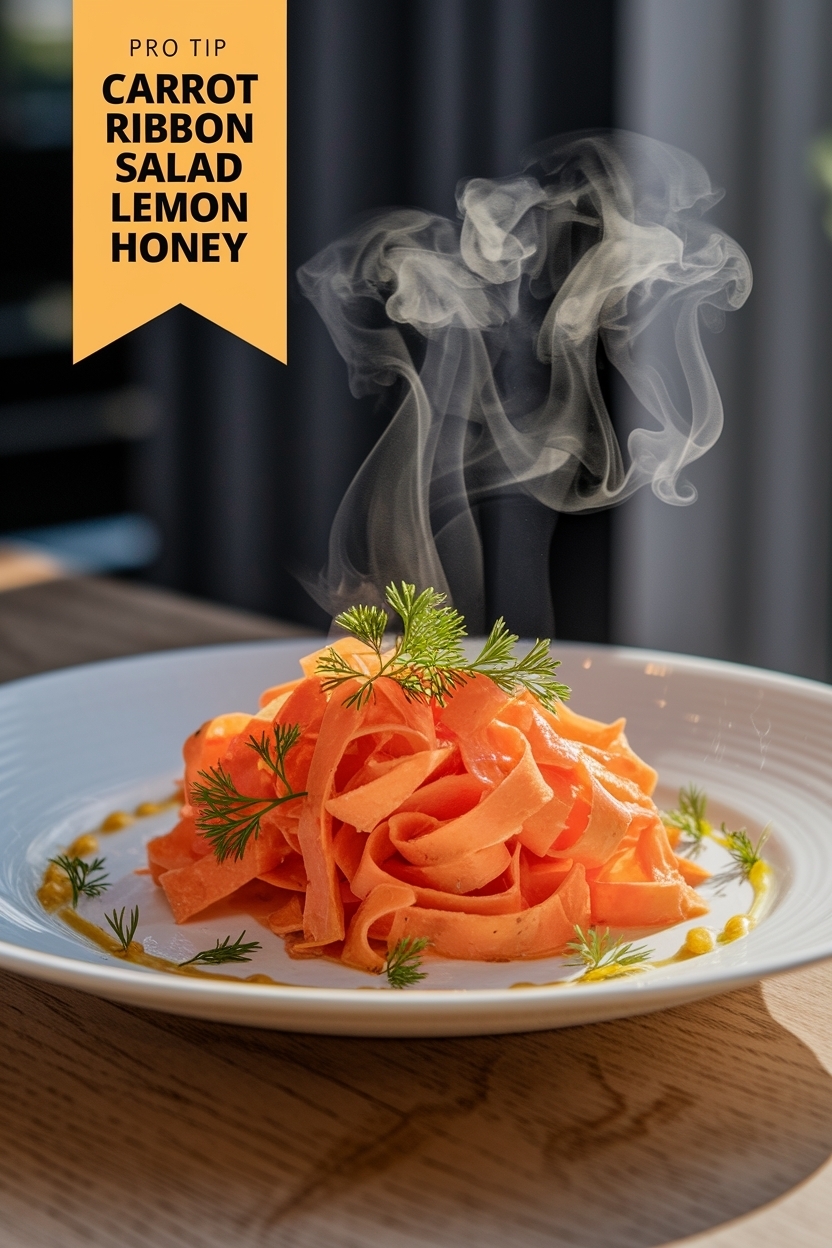 carrot ribbon salad lemon honey