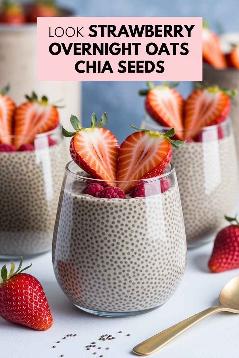 strawberry overnight oats chia seeds