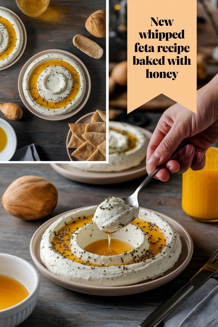 whipped feta dip recipe baked with honey