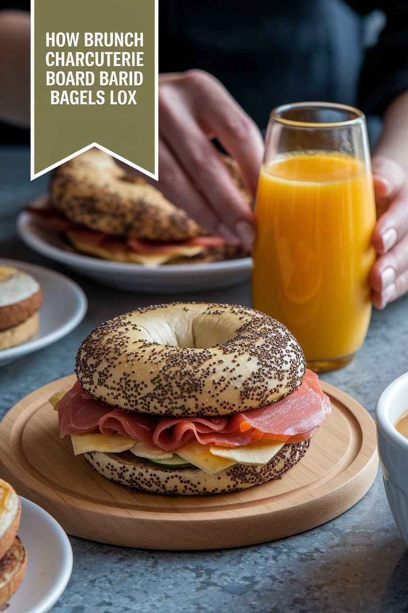 brunch charcuterie board bagels lox