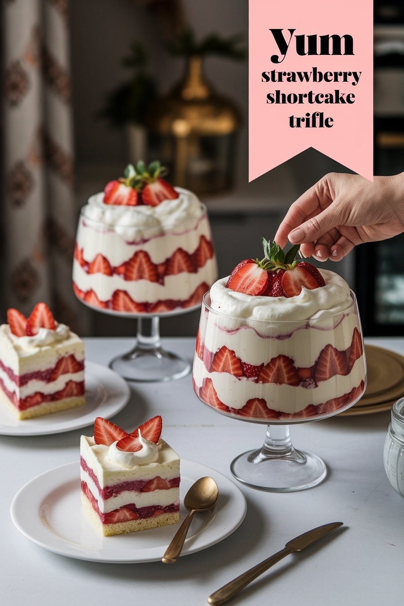 strawberry shortcake trifle