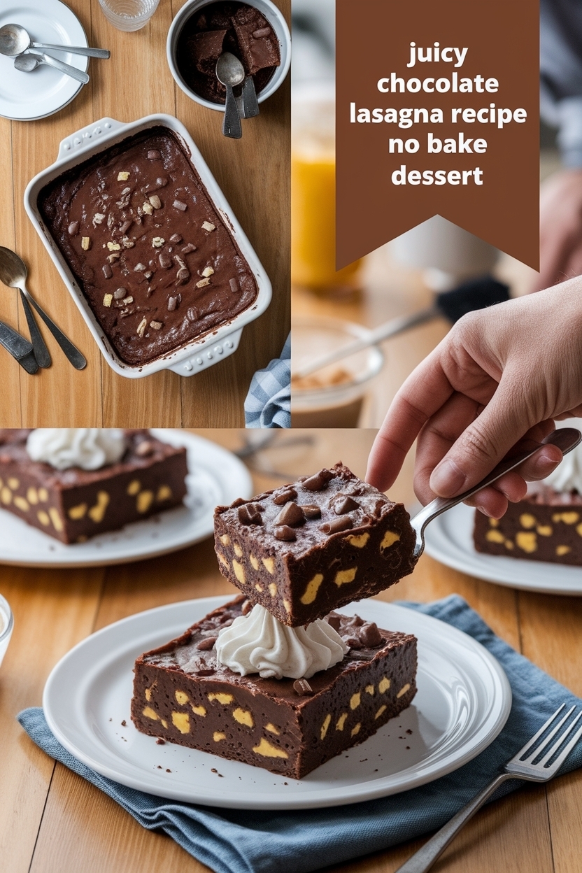 chocolate lasagna recipe no bake dessert
