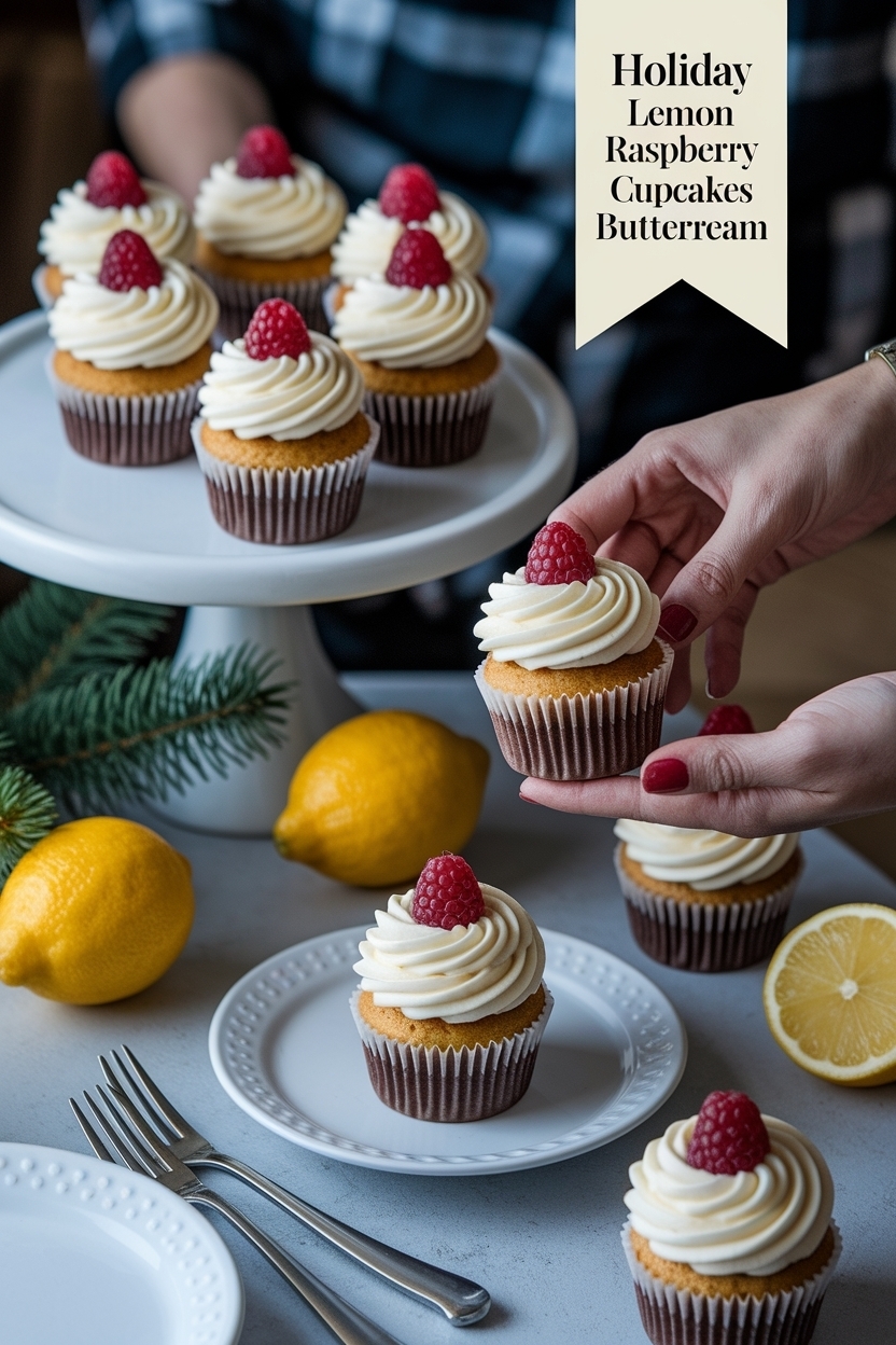lemon raspberry cupcakes buttercream