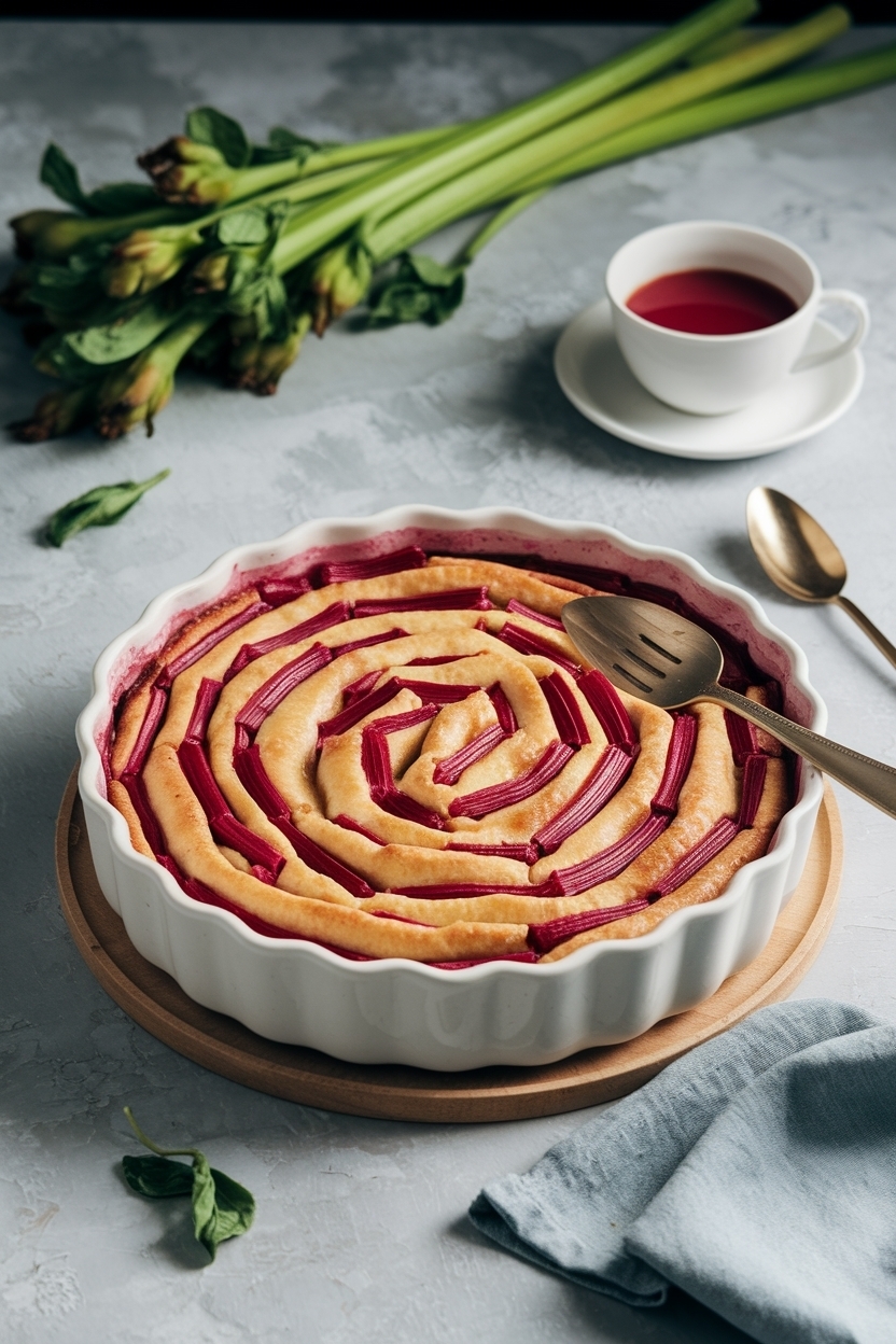 rhubarb clafoutis french