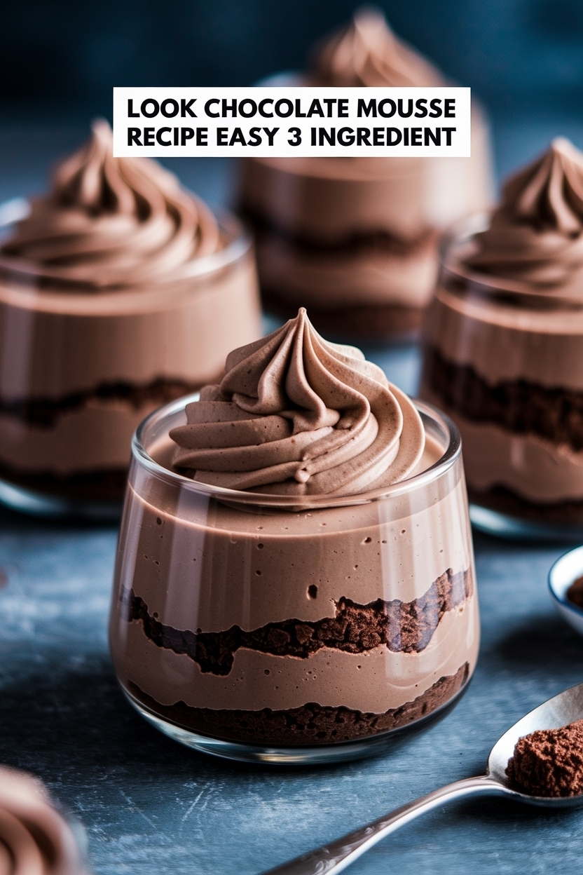 chocolate mousse recipe easy 3 ingredient
