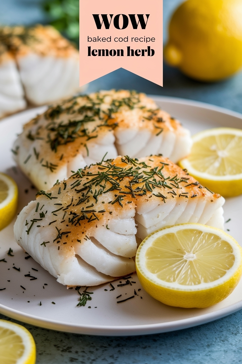 baked cod recipe lemon herb