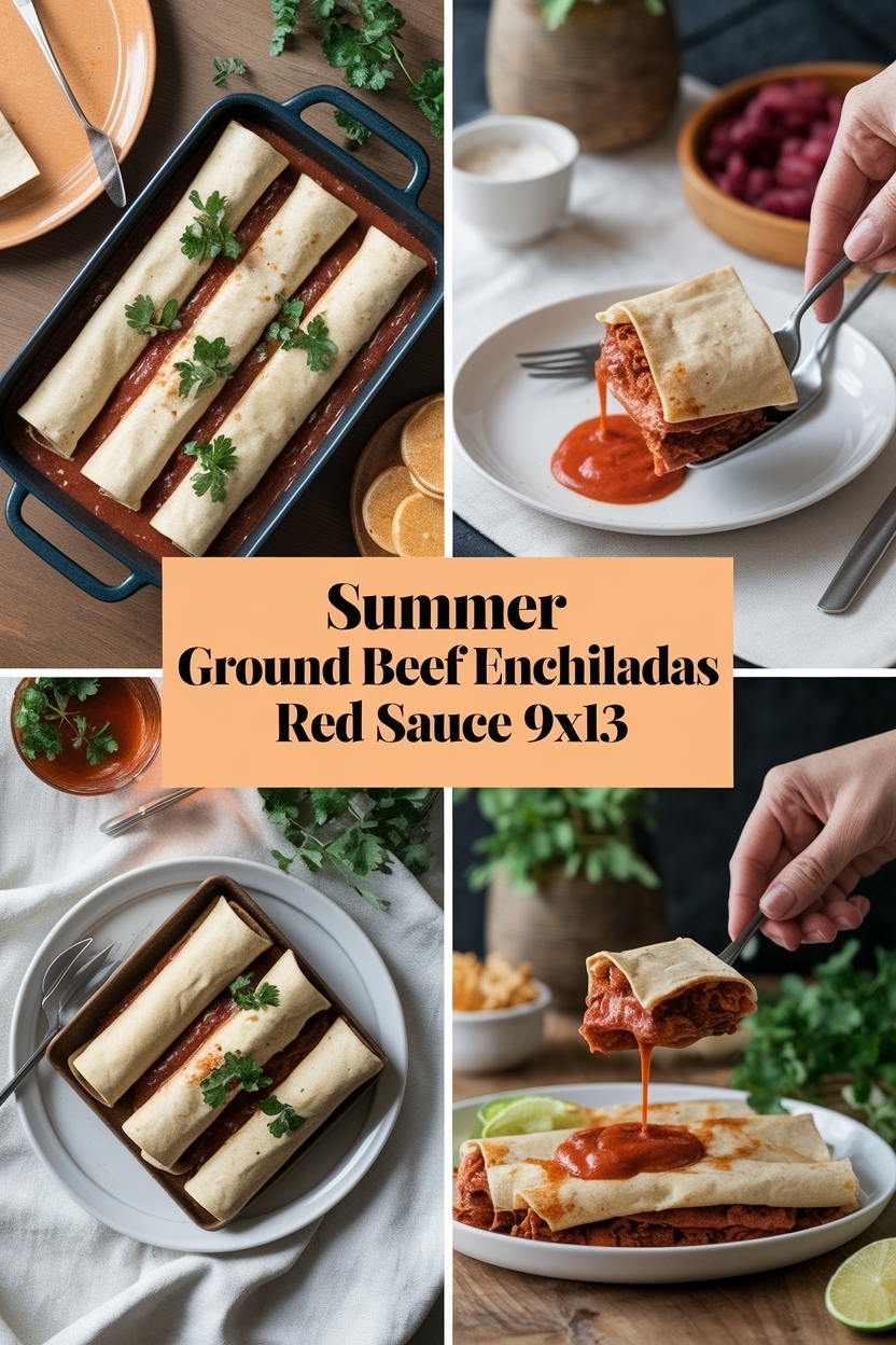 ground beef enchiladas red sauce 9x13