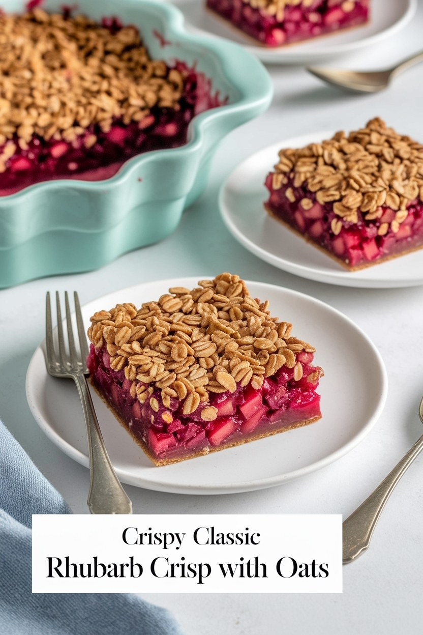 classic rhubarb crisp with oats