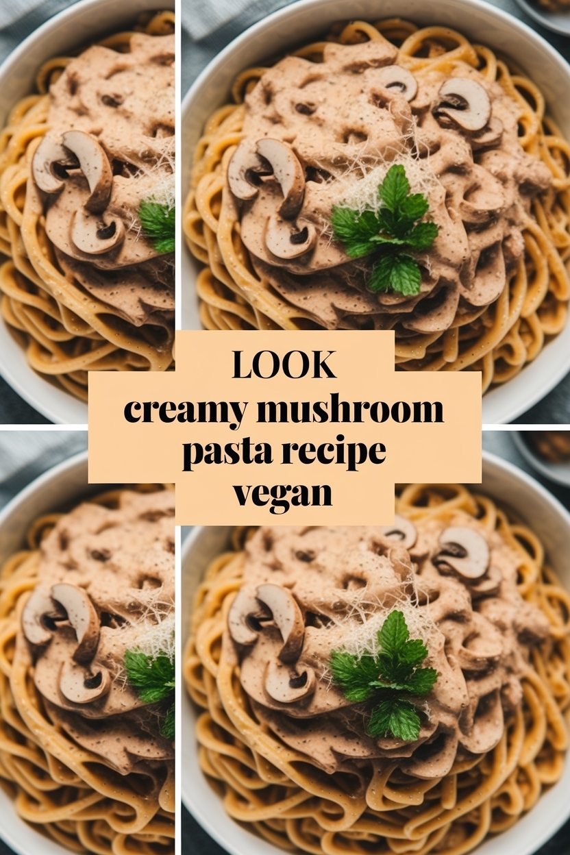 creamy mushroom pasta recipe vegan