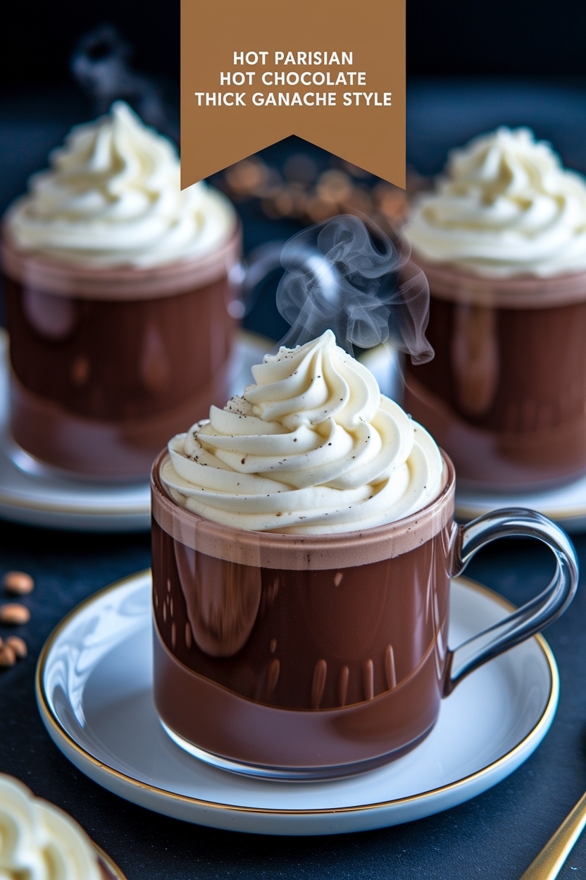 parisian hot chocolate thick ganache style