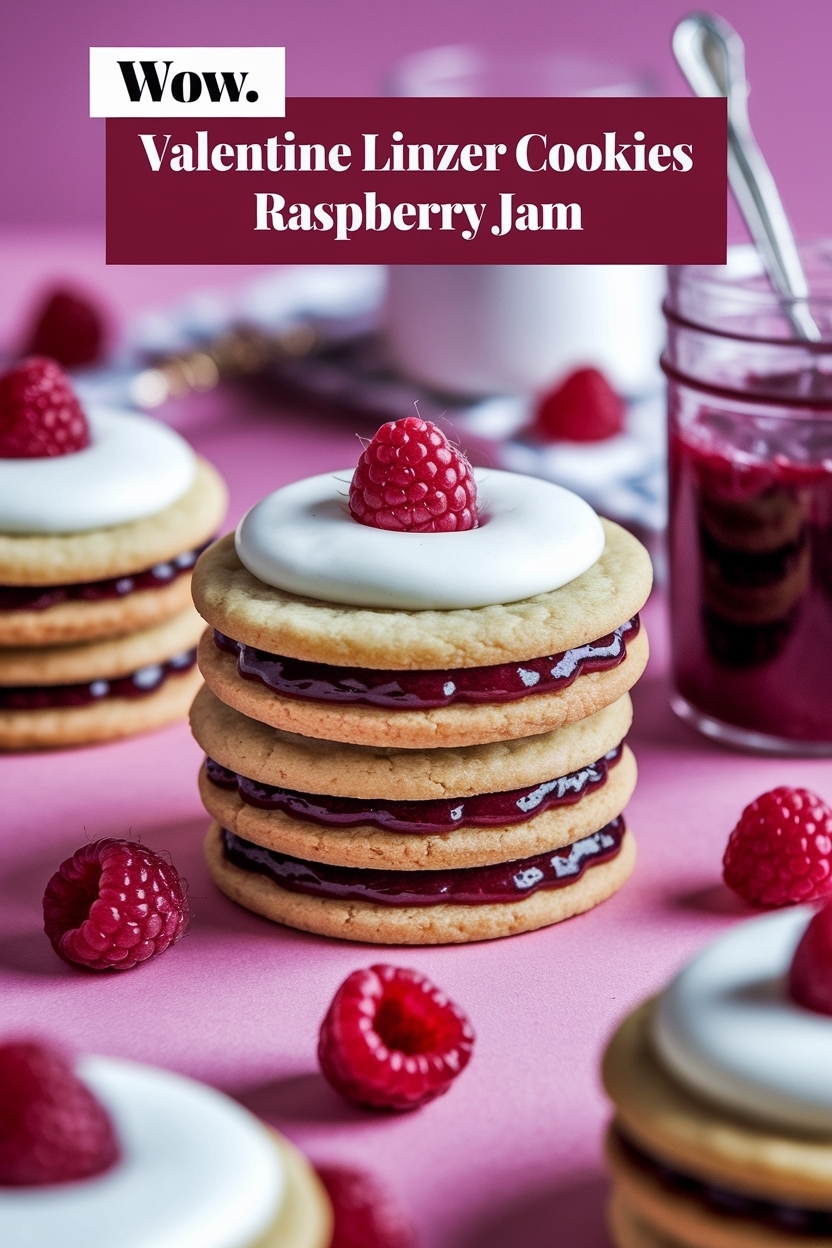 valentine linzer cookies raspberry jam