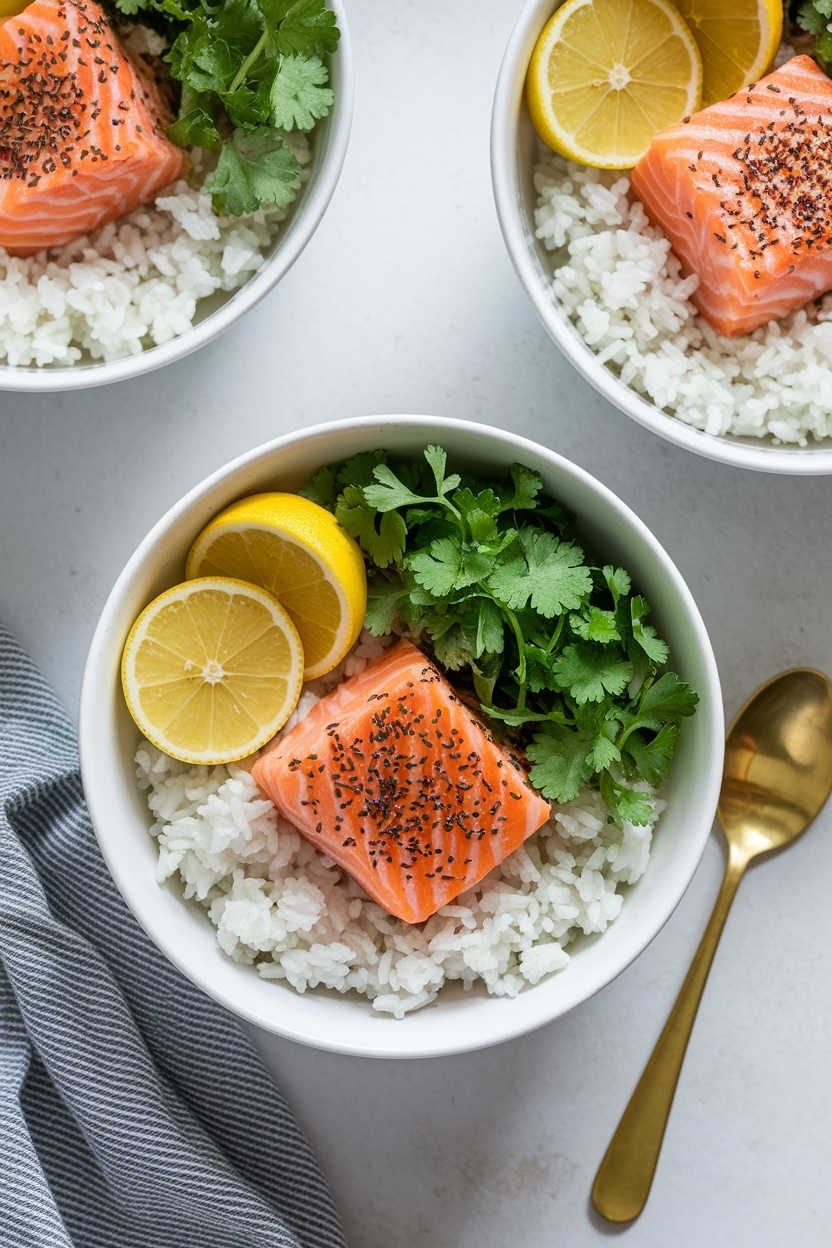 salmon rice bowl recipe meal prep