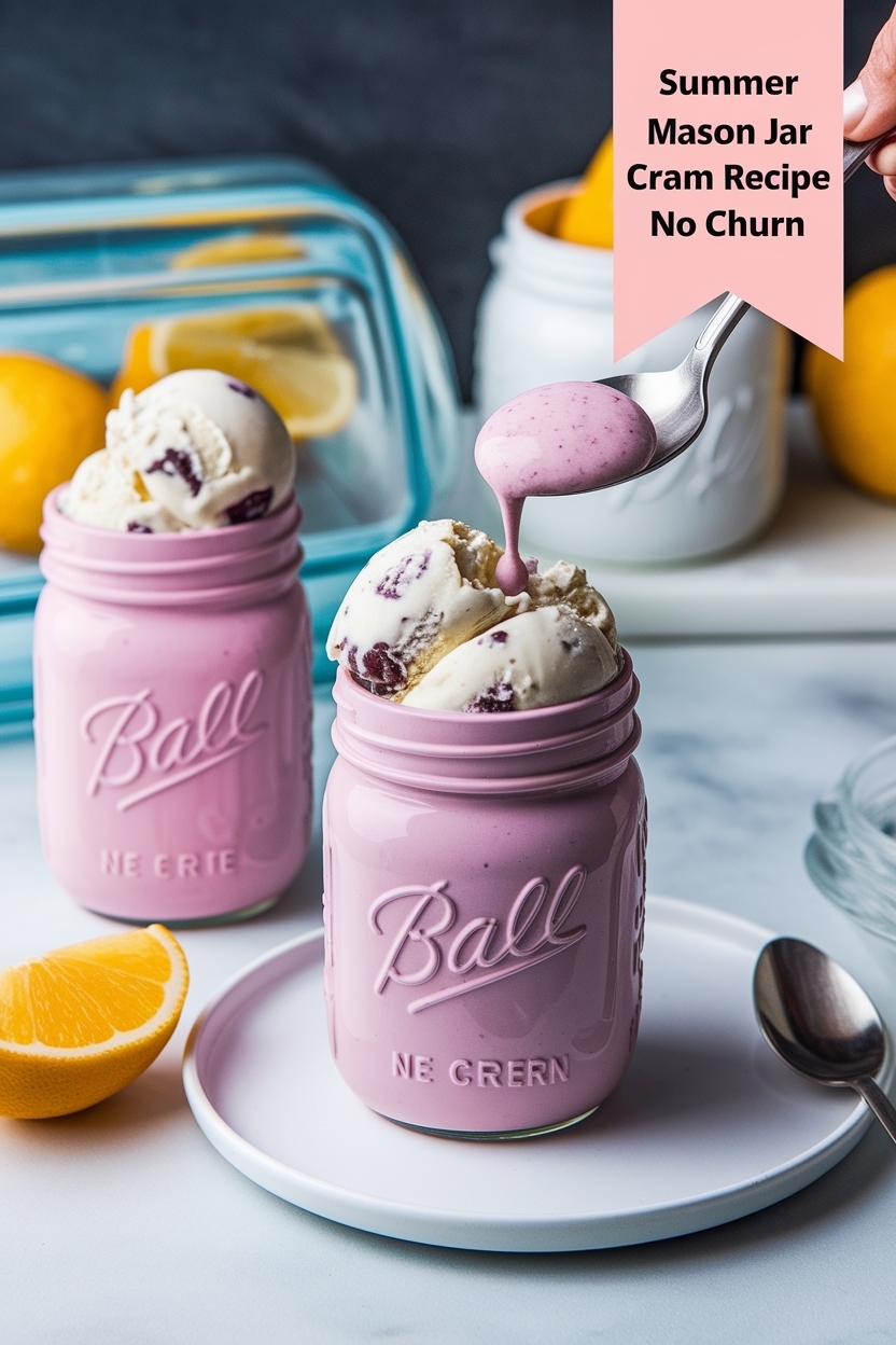 mason jar ice cream recipe no churn