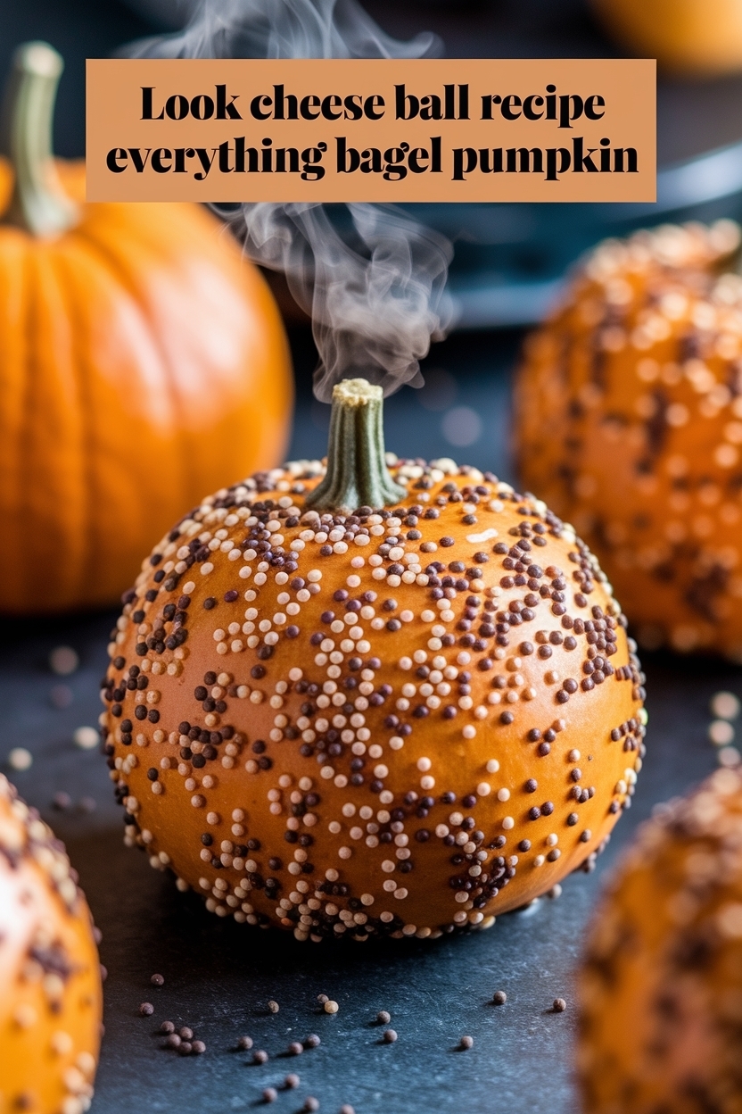 cheese ball recipe everything bagel pumpkin