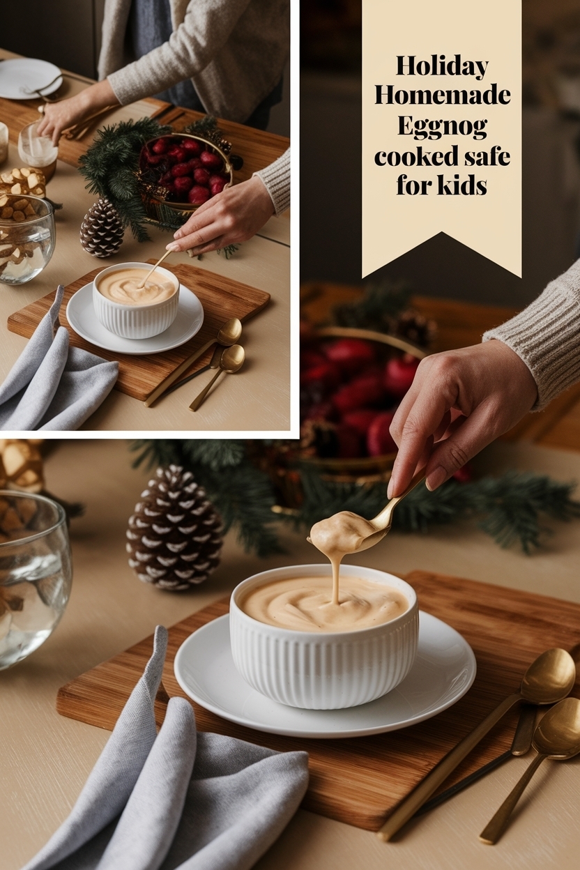 homemade eggnog cooked safe for kids