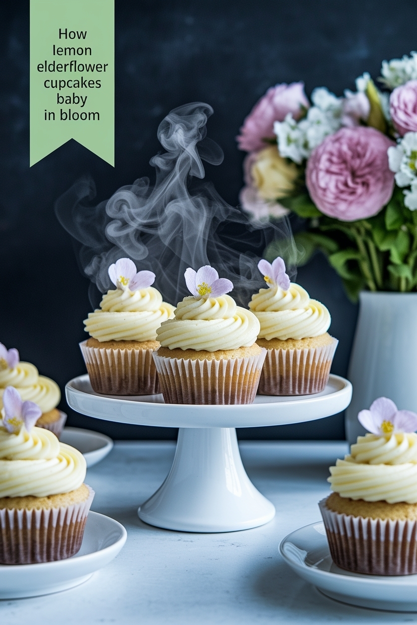 lemon elderflower cupcakes baby in bloom