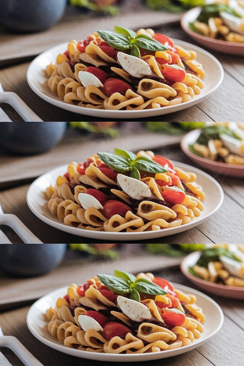 caprese pasta salad balsamic