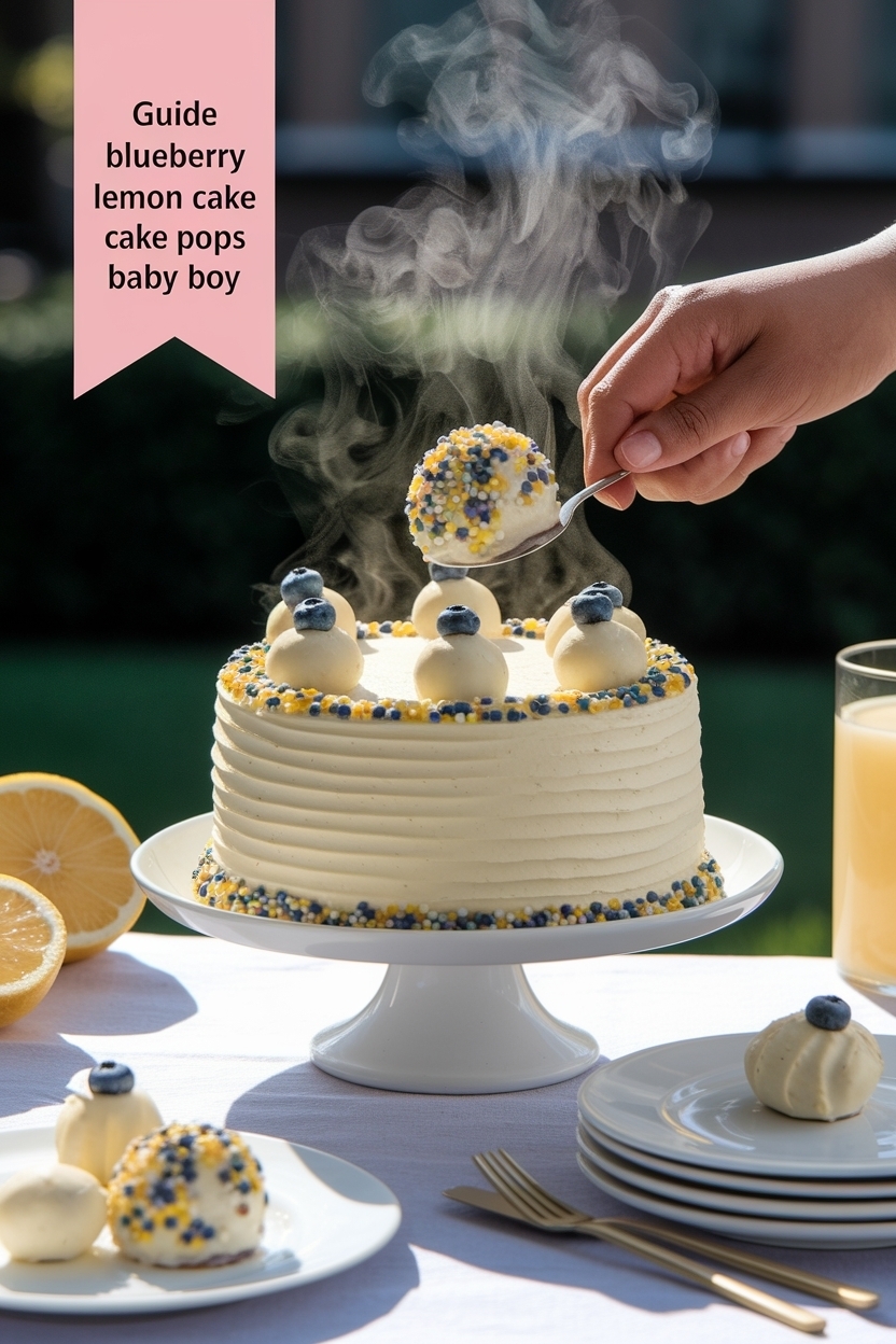 blueberry lemon cake pops baby boy