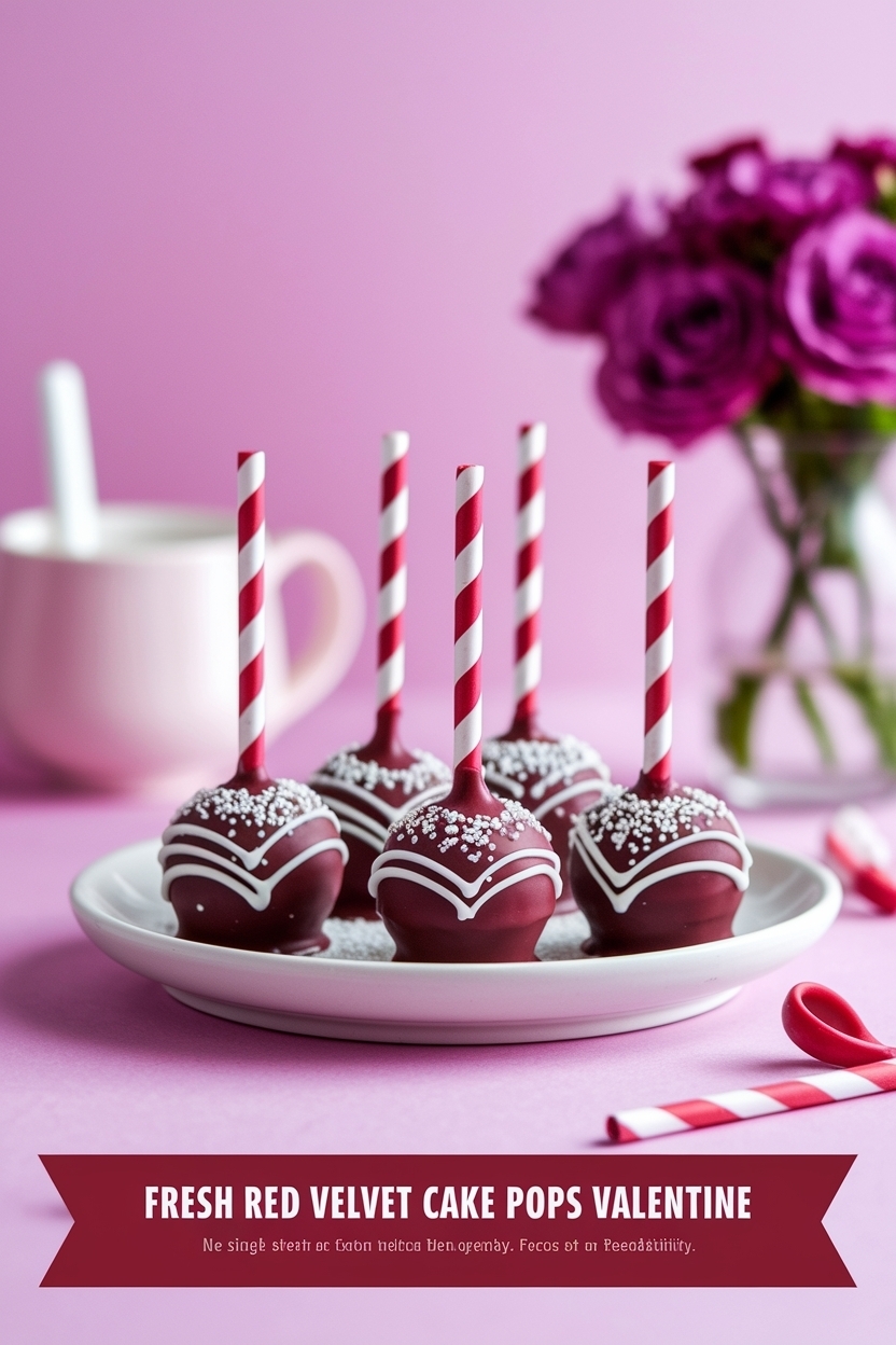 red velvet cake pops valentine