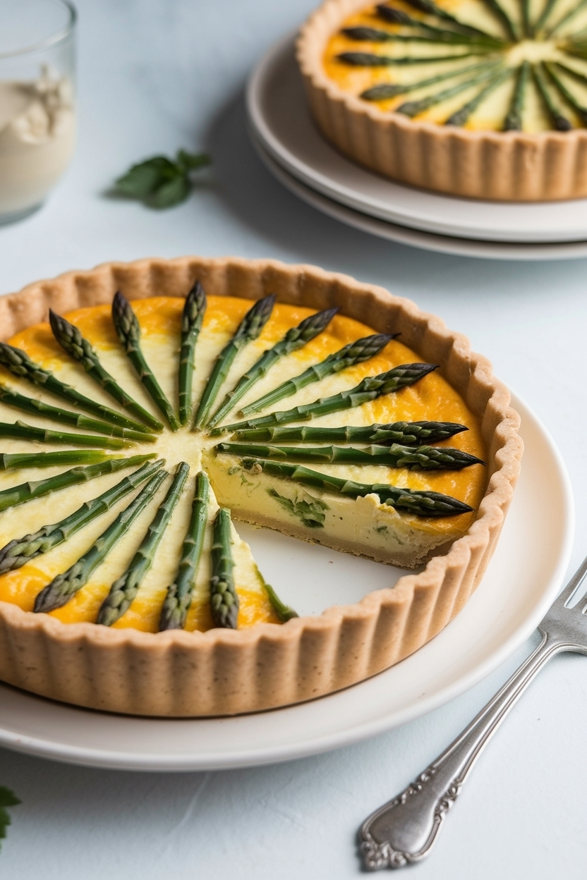 asparagus quiche with gruyere