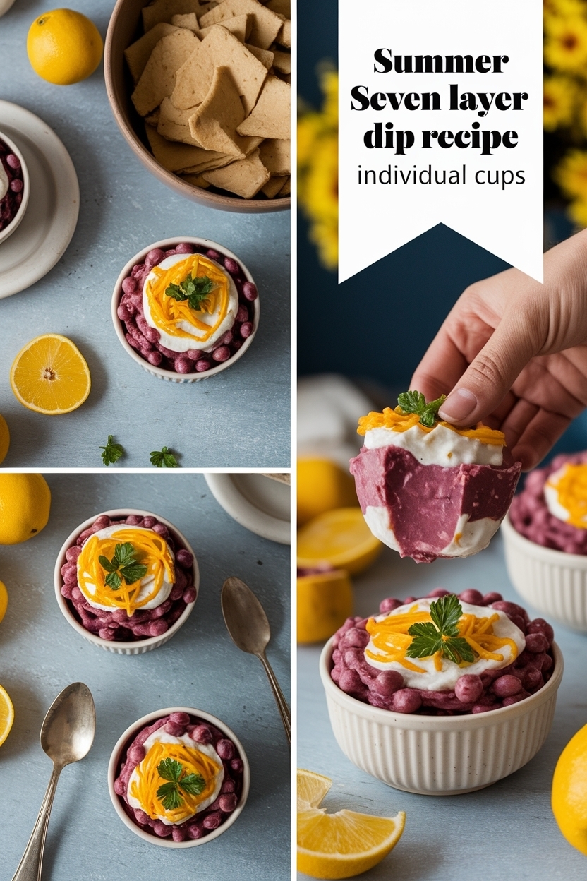 seven layer dip recipe individual cups