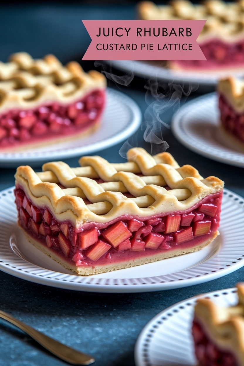 rhubarb custard pie lattice