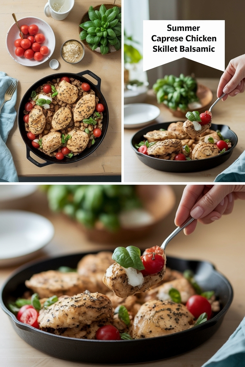 caprese chicken skillet balsamic
