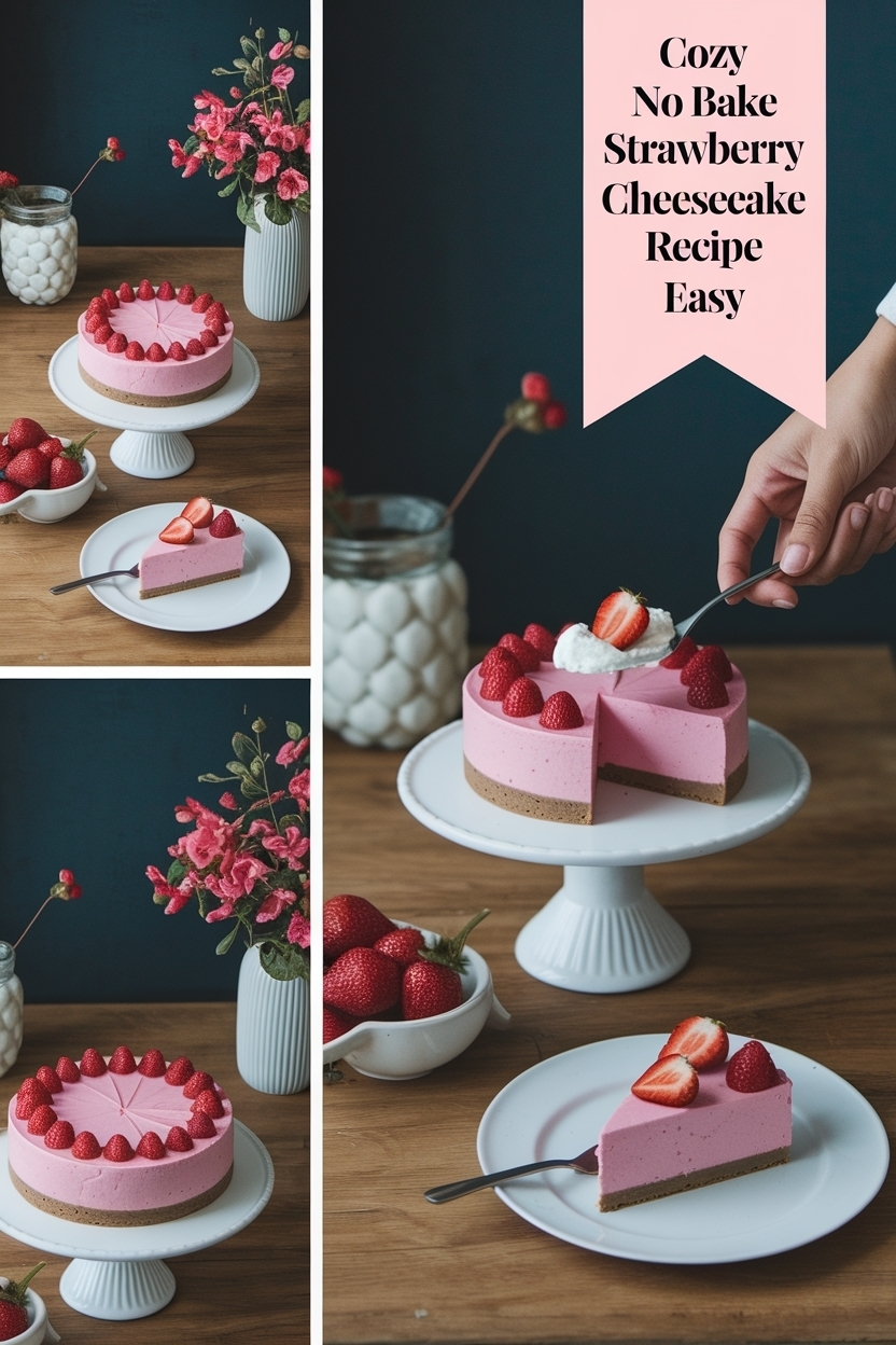 no bake strawberry cheesecake recipe easy