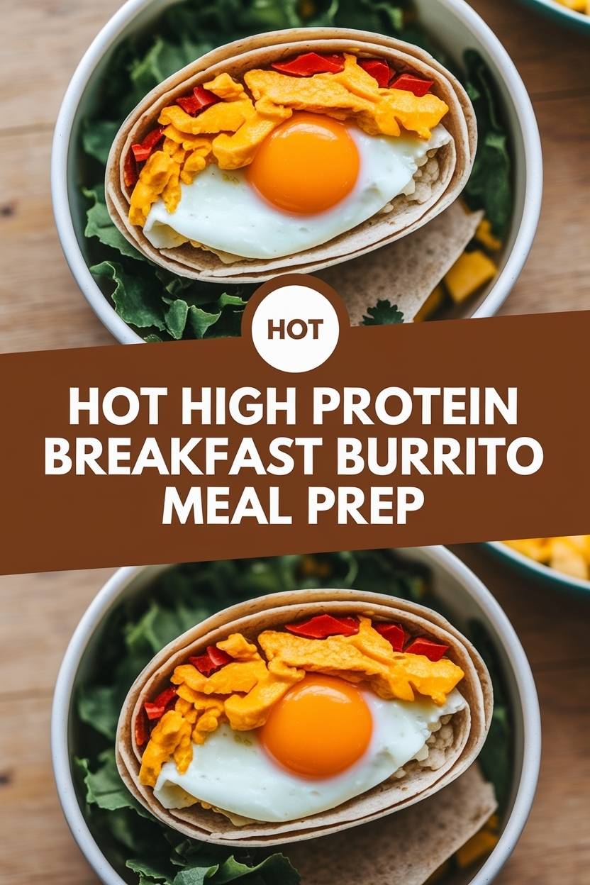 high protein breakfast burrito meal prep