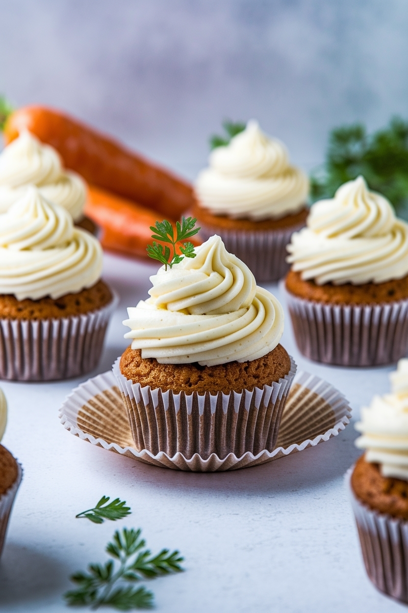 carrot cake cupcakes cream cheese